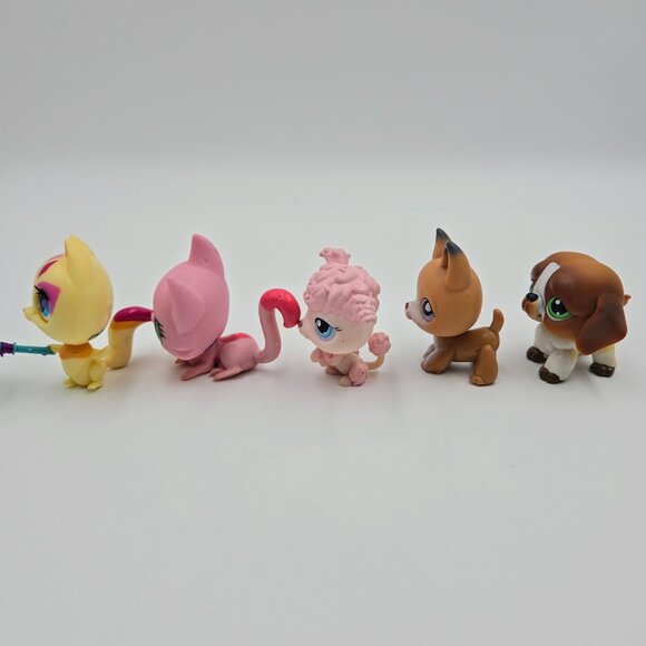 Littlest Pet Shop LPS Lot Cat #2768 Cat #2851 Poodle #48 German Shepherd #112 St - Picture 5 of 16